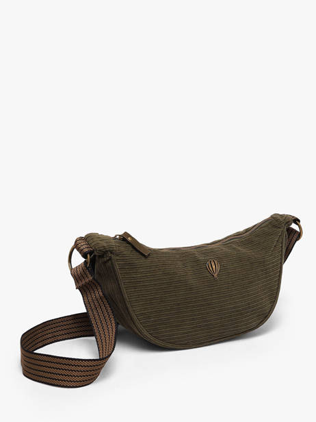 Cross Body Tas Velours Le voyage en panier Groen velours AHP307