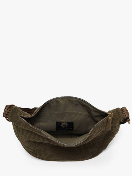 Cross Body Tas Velours Le voyage en panier Groen velours AHP307 ander zicht 1
