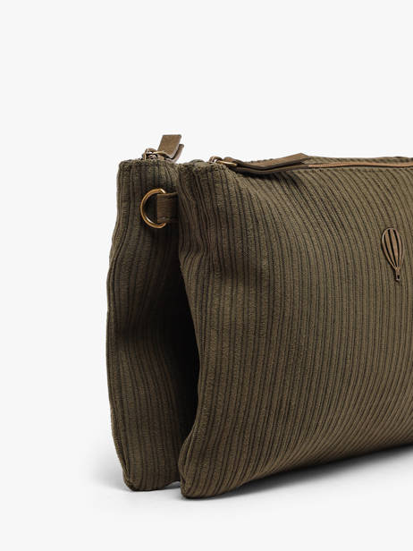 Cross Body Tas Velours Le voyage en panier Groen velours AHP309 ander zicht 2