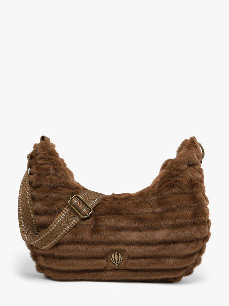 Sac Porté épaule Quadri Polyester Le voyage en panier Marron quadri AHP320
