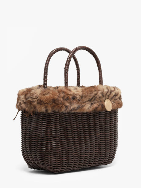 Sac à Main Doudou Polyester Le voyage en panier Marron doudou M vue secondaire 1