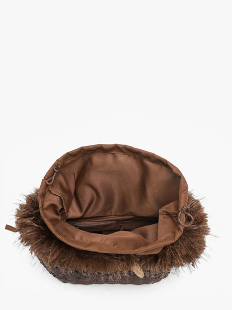 Sac à Main Doudou Polyester Le voyage en panier Marron doudou S vue secondaire 2