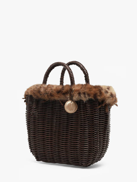 Sac à Main Doudou Polyester Le voyage en panier Marron doudou S vue secondaire 1