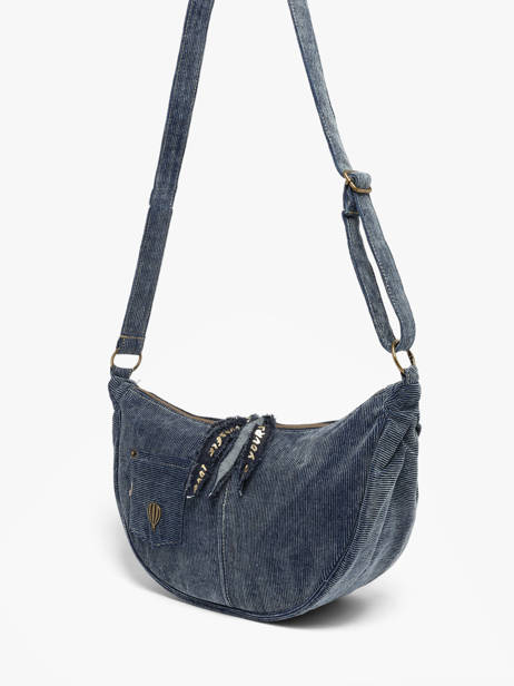 Sac Bandoulière Denim Le voyage en panier Bleu denim AHP339 vue secondaire 1