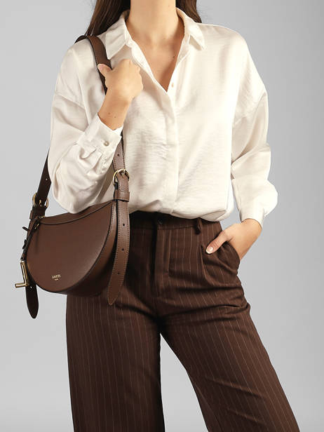 Sac Bandoulière Faubourg Cuir Lancel Marron faubourg A13525 vue secondaire 1
