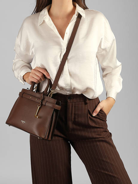 Sac Bandoulière Faubourg Cuir Lancel Marron faubourg A13527 vue secondaire 1