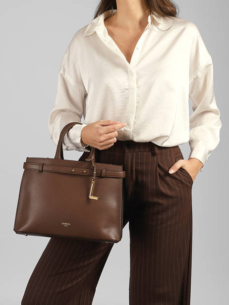 Sac Porté Main Faubourg Cuir Lancel Marron faubourg A13528 vue secondaire 1