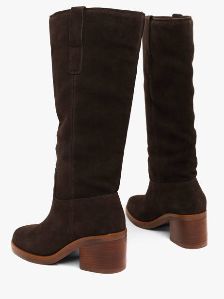 Laarzen Met Hak Uit Leder Another trend Bruin women 56321110 ander zicht 2