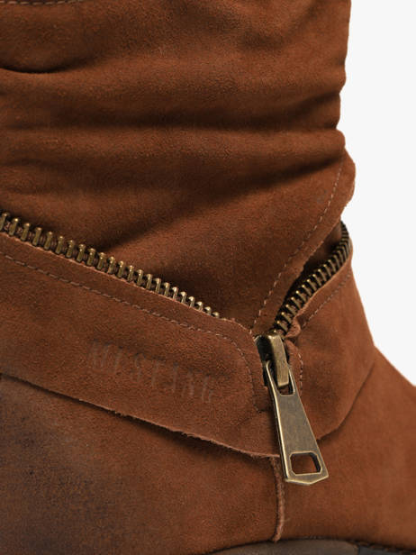 Boots Uit Leder Mustang Bruin women M0042001 ander zicht 2