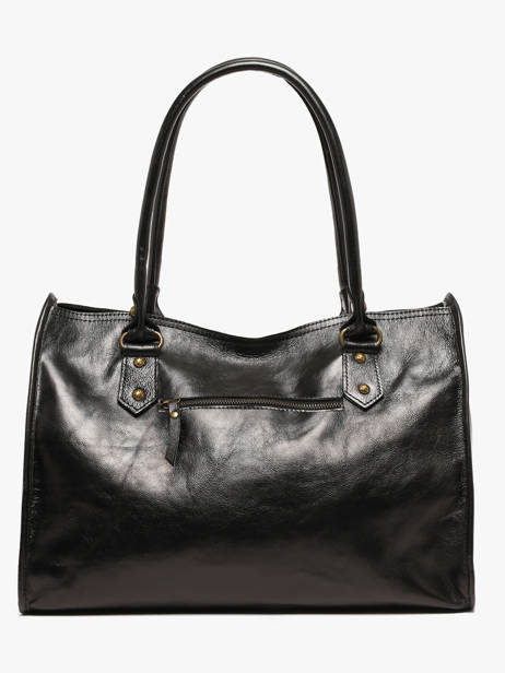 Sac Porté épaule Cow Shiny Cuir Basilic pepper Noir cow shiny BCOS31 vue secondaire 4