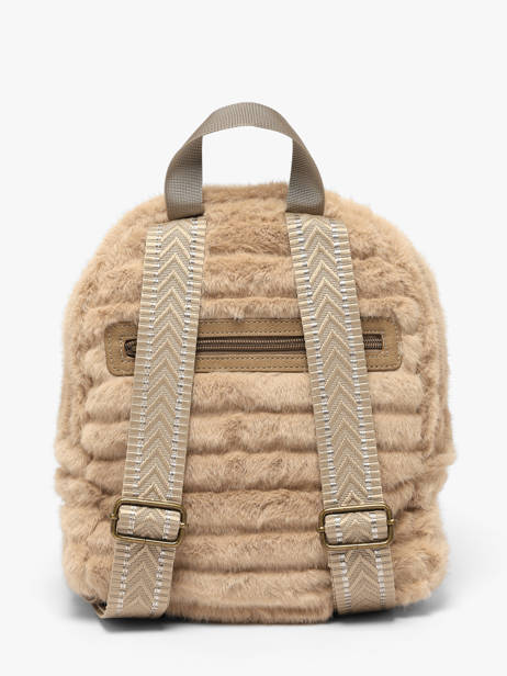 Sac à Dos Le voyage en panier Beige quadri AHP321 vue secondaire 3