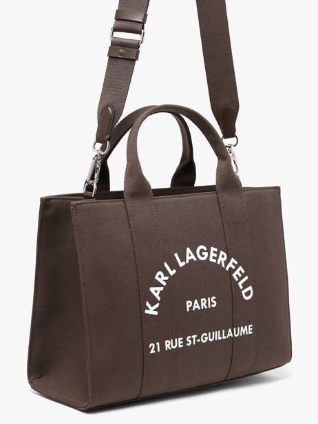 Handtas Rsg Katoen Karl lagerfeld Bruin rsg A1W50010 ander zicht 1