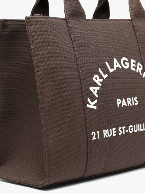 Handtas Rsg Katoen Karl lagerfeld Bruin rsg A1W50010 ander zicht 2