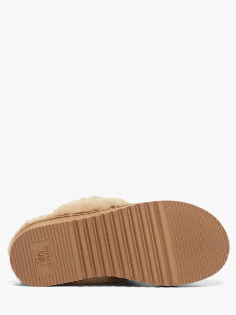 Chaussons En Cuir Isotoner Marron women 97421 vue secondaire 4