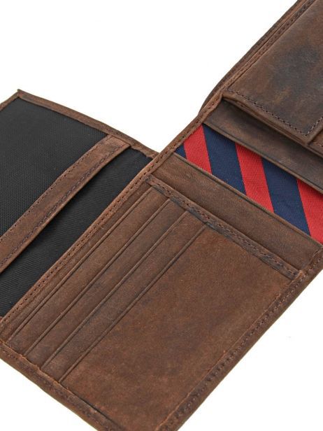 Portefeuille Cuir Tommy hilfiger Marron johnson AM00660 vue secondaire 1