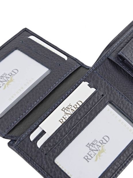 Portefeuille Leder Yves renard Blauw foulonne 2376 ander zicht 1