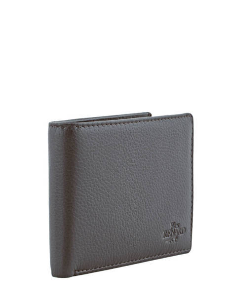 Portefeuille Cuir Yves renard Marron foulonne 2377 vue secondaire 1