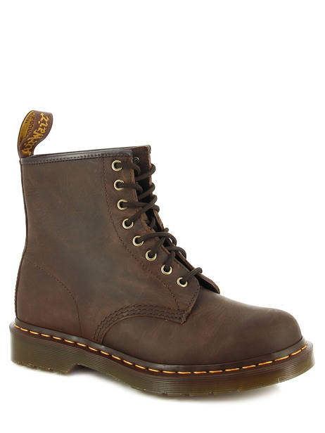 Boots 1460 Crazy Horse Dr martens Marron men 11822203 vue secondaire 1