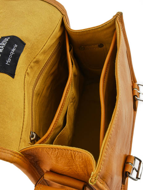 Cross Body Tas La Sacoche Leder Paul marius Geel vintage S ander zicht 4