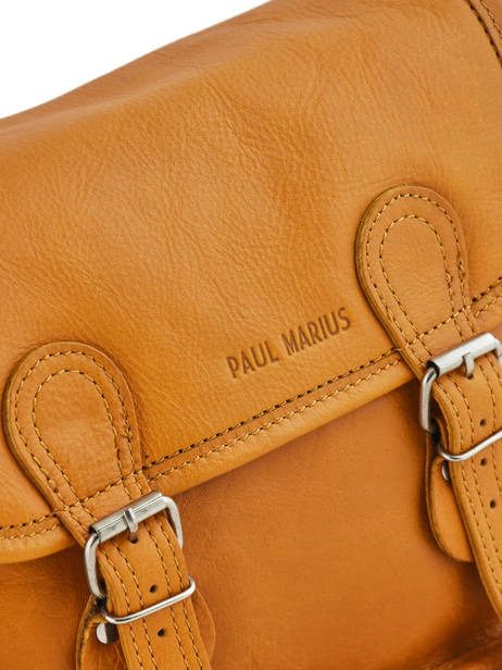 Cross Body Tas La Sacoche Leder Paul marius Geel vintage S ander zicht 1