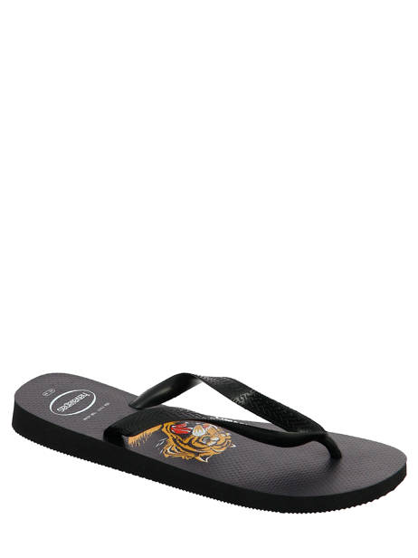 Tongs Brasil Logo Havaianas Noir men 4110850H vue secondaire 3
