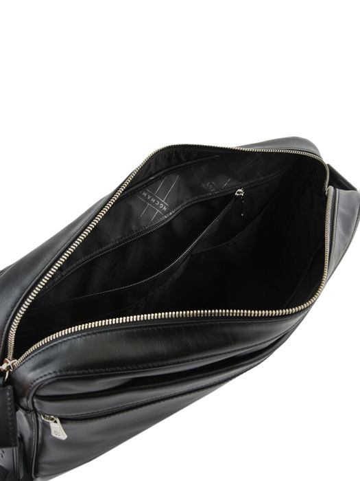 Longchamp Baxi cuir Besace Noir