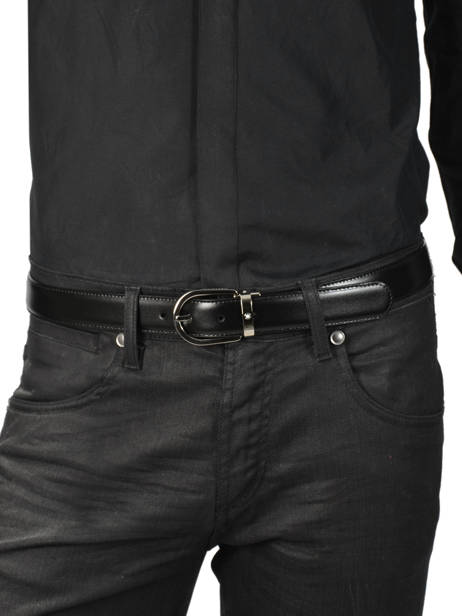 Verstelbare Herenriem Leder Montblanc Zwart belts 38157 ander zicht 2
