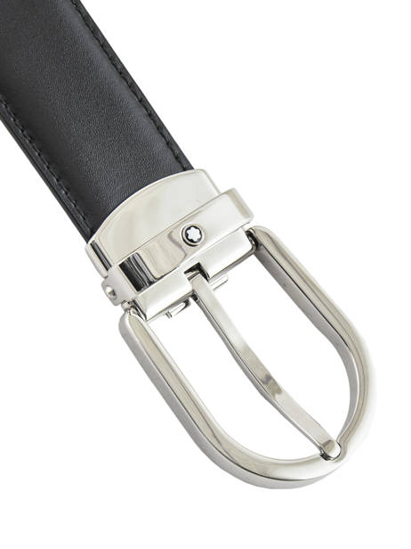 Verstelbare Herenriem Leder Montblanc Zwart belts 38157 ander zicht 1