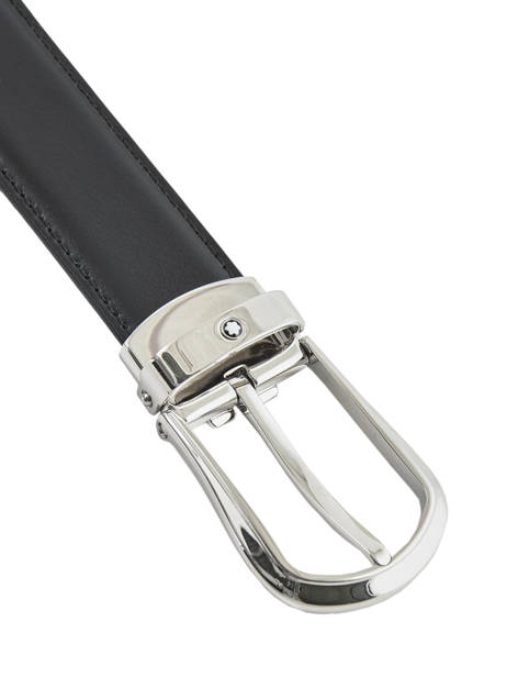 Verstelbare Herenriem Leder Montblanc Zwart belts 118425 ander zicht 1