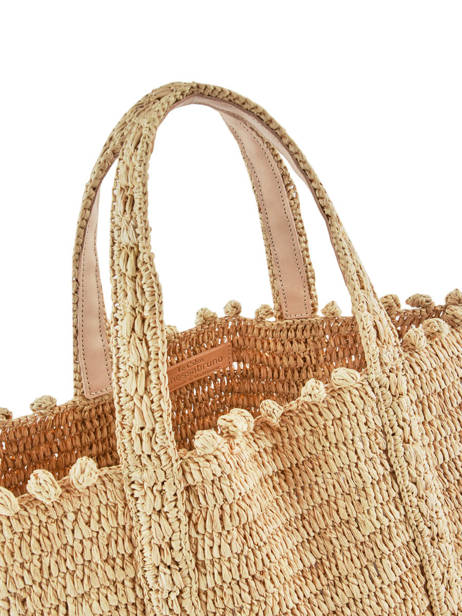 Schoudertas Cabas Raffia Pompons Vanessa bruno Beige cabas raphia 75V40414 ander zicht 2