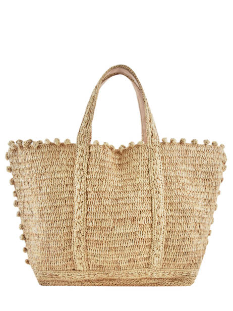 Schoudertas Cabas Raffia Pompons Vanessa bruno Beige cabas raphia 75V40414