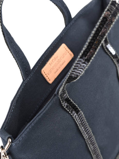 Sac Bandoulière Baby Cabas Paillettes Vanessa bruno Bleu cabas 1V40410 vue secondaire 3