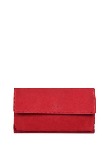 Portefeuille à Rabat Etincelle Nubuck Cuir Etrier Rouge etincelle nubuck EETN903