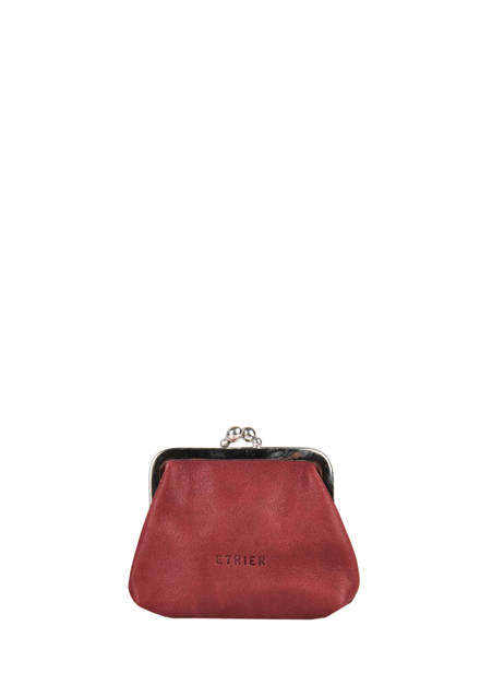 Porte-monnaie Etincelle Nubuck Cuir Etrier Rouge etincelle nubuck EETN654