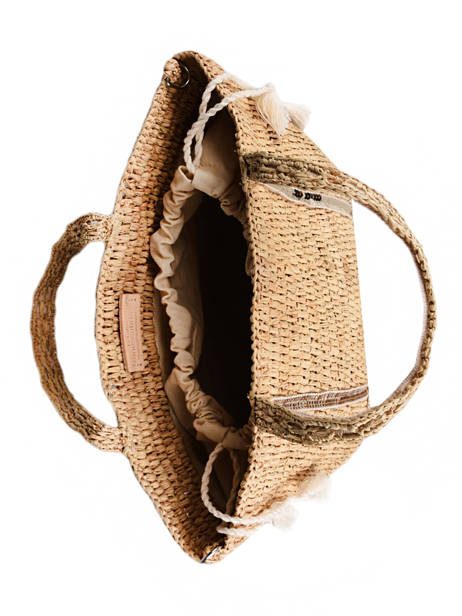 Handtas Le Cabas Raffia Pailletten Vanessa bruno Beige cabas raphia 64V40435 ander zicht 4