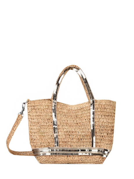 Cross Body Tas Baby Cabas Raffia Pailletten Vanessa bruno Beige cabas raphia 64V40410