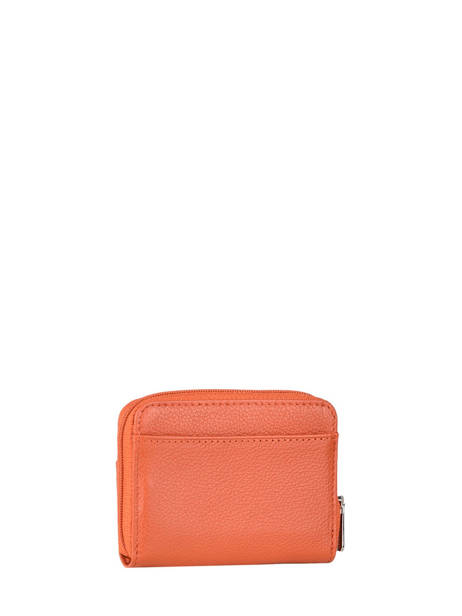 Portemonnee/kaarthouder Confort Leder Hexagona Oranje confort 463042 ander zicht 2