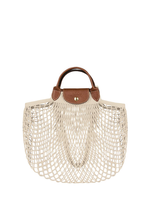 Longchamp Le pliage filet Sac porté main Beige