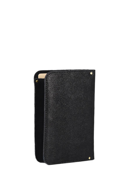 Paspoorthouder Vintage Leder Mila louise Zwart vintage 3364X ander zicht 2