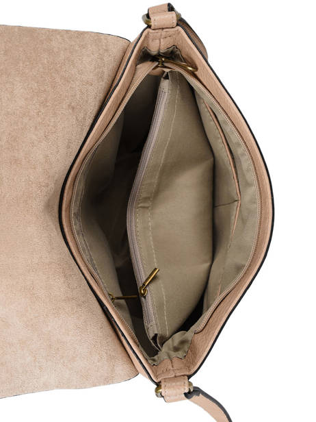 Sac Bandoulière Grained Flora & co Beige grained F8045 vue secondaire 3