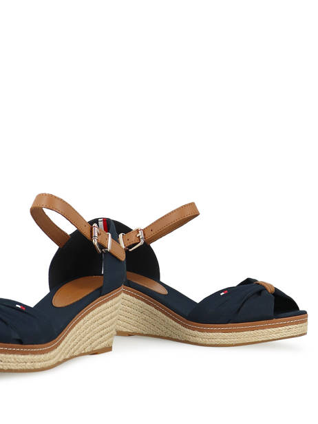 Sandalen Met Sleehak Iconic Elba Tommy hilfiger Blauw women 906403 ander zicht 3