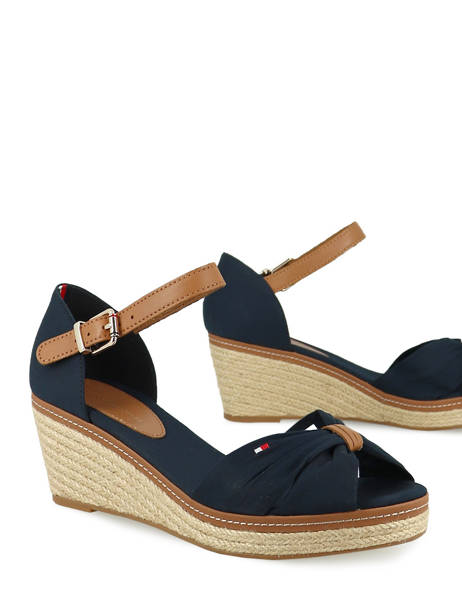 Sandales Talon Compensé Iconic Elba Tommy hilfiger Bleu women 906403 vue secondaire 4