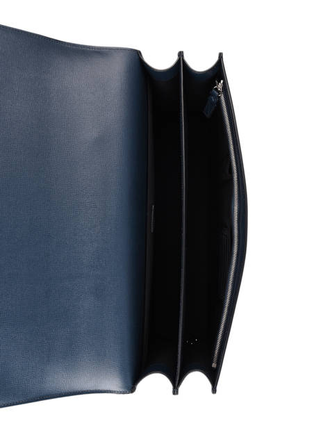 Aktetas Albert 2 Compartimenten Leder Lancel Blauw albert A07986 ander zicht 2