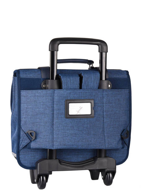 Boekentas Op Wieltjes 3 Compartimenten Cameleon Blauw vintage color CR38 ander zicht 8