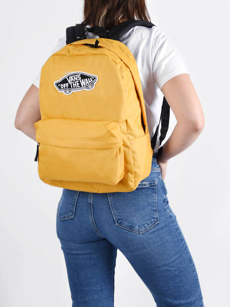 Rugzak 1 Compartiment Vans Geel backpack VN0A3UI6 ander zicht 3