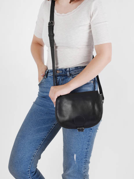 Cross Body Tas Vintage Leder Paul marius Zwart vintage BOHEMIEN ander zicht 1