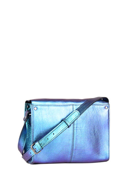 Cross Body Tas L'indispensable Scarabee Leder Paul marius Blauw scarabee INDISSCA ander zicht 3