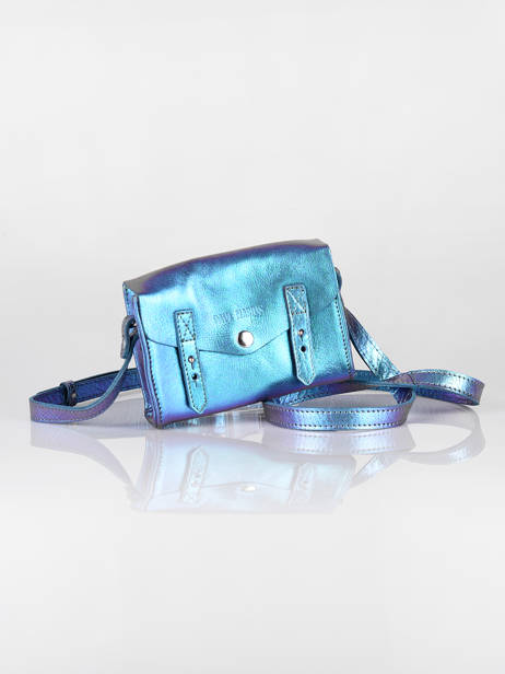 Cross Body Tas Mini Indispensable Scarabee Leder Paul marius Blauw scarabee MINISCA ander zicht 2