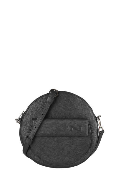 Cross Body Tas Dorine Leder Nathan baume Zwart nathan 96KW3061