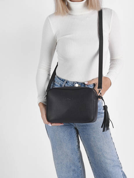 Cross Body Tas Camera Bag Leder Nathan baume Zwart nathan 2 ander zicht 1